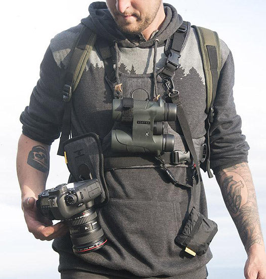 Cotton Carrier Charcoal Grey Camera & Binocular Camera Harness